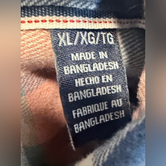 Wrangler Men's Casual Pink and Blue Checkered Shirt Size XL - Picture 5 of 8